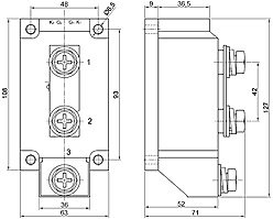 Габаритные размеры ТТР GaDH-800120.ZD3