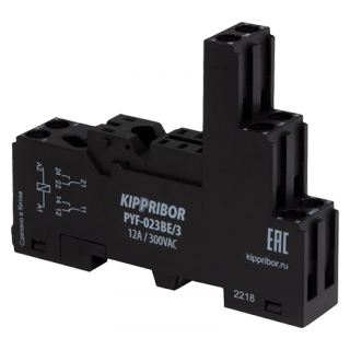 Колодки монтажные серий PYF-012BE, PYF-022BE, PYF-023BE и PYF-122BE (для 1-но и 2-х контактных промежуточных реле)