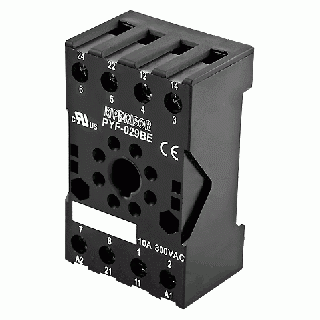 Колодки монтажные серий PYF-029BE и PYF-039BE для 2- и 3-контактных промежуточных реле