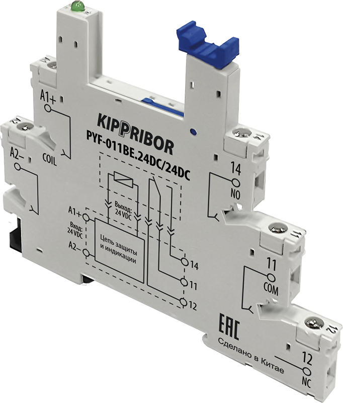 Колодки монтажные серий PYF-011BE (для 1-контактных промежуточных реле)