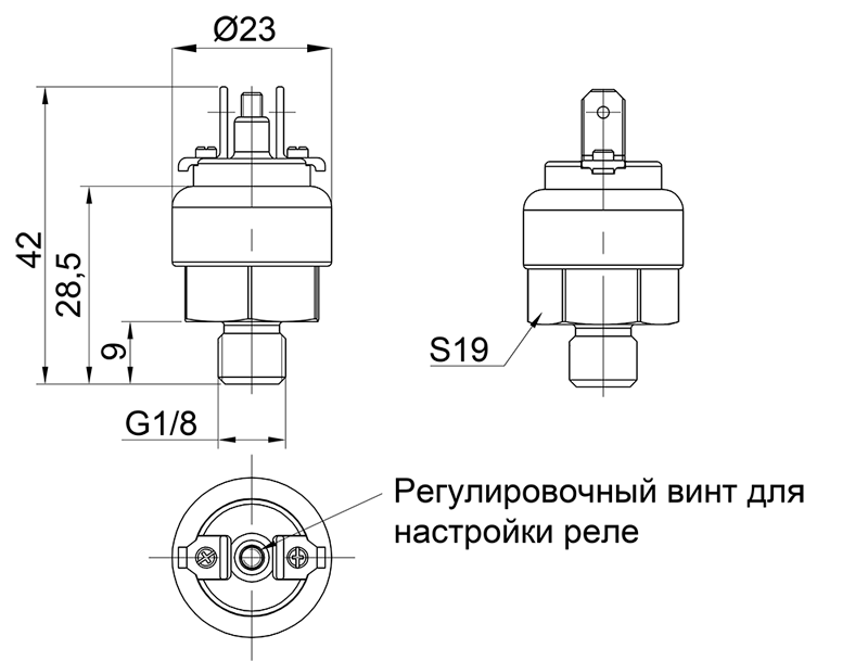 Реле давления чертеж