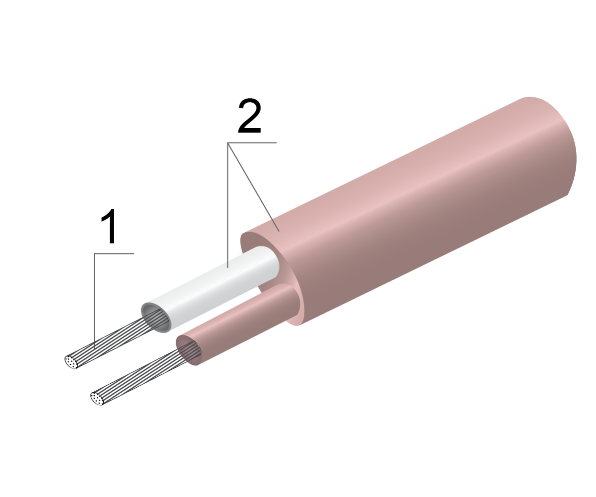 Термопарный кабель ПВХ тип N, 2×0,44  