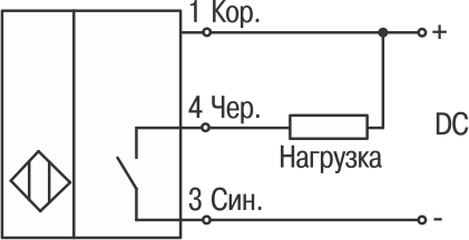 Нажмите для увеличения Трехпроводные, NPN, NO (LK/LKF•M-•.•N1.U•.K)