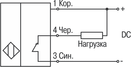 Нажмите для увеличения Трехпроводные, NPN, NC (LK•M -•.•N2.U1.K)
