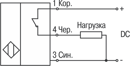 Нажмите для увеличения Трехпроводные, PNP, NC (LK•M -•.•P2.U1.K)