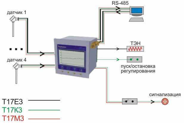 Схема подключения термодат 10к6